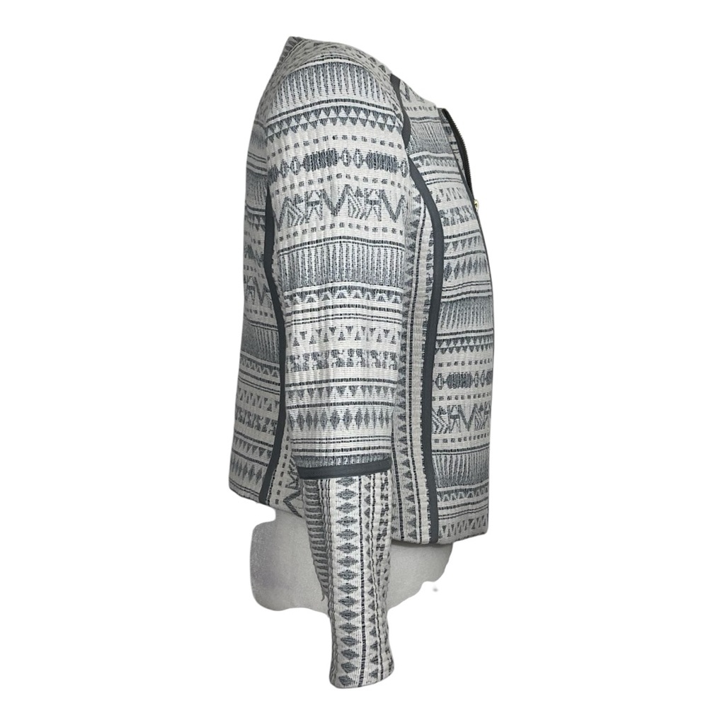 H & M Gray Aztec Pattern Jacket - image 3